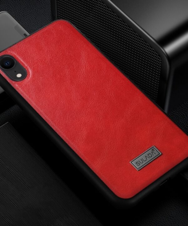 For iPhone XR SULADA Shockproof TPU + Handmade Leather Case