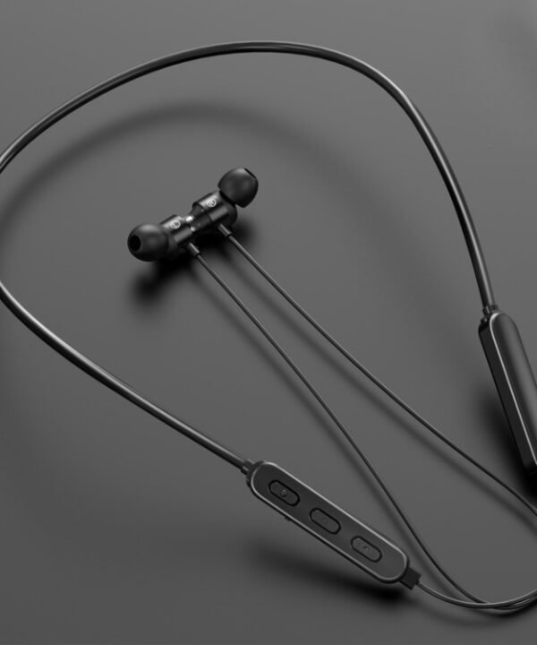 Bluetooth 5.1 Round Wire Neck-mounted Bluetooth Sports Earphone with Magnetic Function, Black, Red, Sky Blue, White