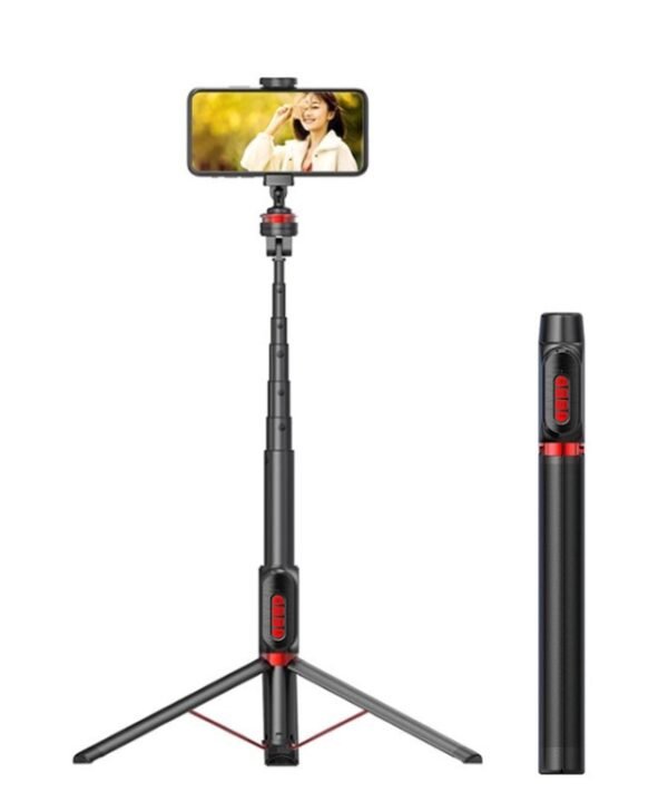 Aluminum Alloy Mobile Phone Bluetooth Selfie Stick Live Floor Tripod Bracket, Height: 1.5m
