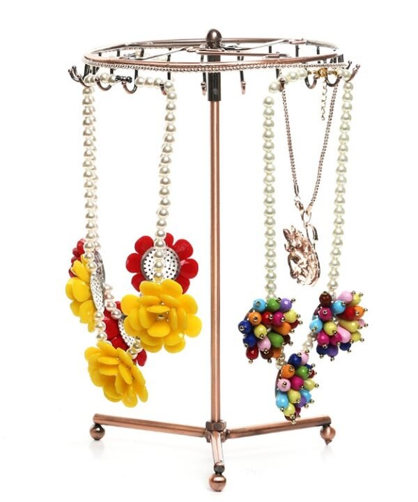 Retro Rotatable Scarf Bracelet Pendant Necklace Jewelry Display Storage Rack