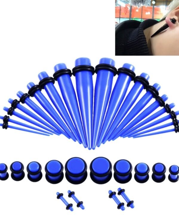 36PCS Unisex Acrylic Ear Expansion Ear Extender 14G-00G Accessories Set