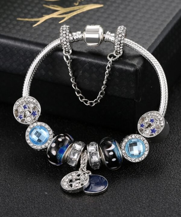 18cm Fashion Ethnic Style Boho Blue Sky Star Moon Bead Bracelets