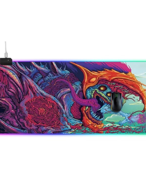 Computer Monster Pattern Illuminated Mouse Pad, Size: 90 x 40 x 0.4cm