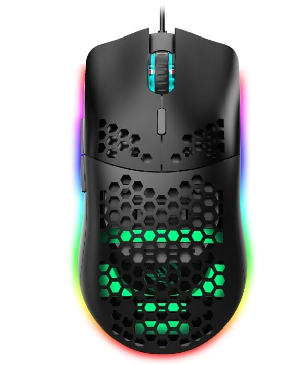 HXSJ J900 6 Keys RGB Lighting Programmable Gaming Wired Mouse (White), J900(Black), J900(White)