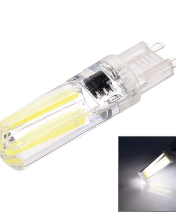 G9 4W Silicone Dimmable 8 LED Filament Light Bulb for Halls, AC 220-240V