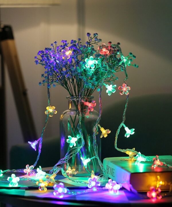 6m 40 LEDs Cherry Blossom  Holiday Decorative Light, Battery Powered, 6m Colorful Light, 6m Warm White Light