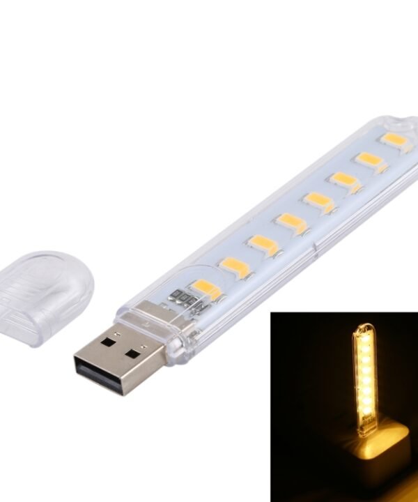 3W 8 LEDs 5730 SMD USB LED Book Light Portable Night Lamp, DC 5V, 8 LEDs