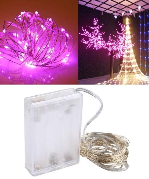 50 LEDs SMD 0603 3 x AA Batteries Box Fairy Lamp Decorative Light, DC 5V, 5m Pink Light, 5m Green Light, 5m Purple Light, 5m Red Light, 5m White Light, 5m Warm White, 5m Yellow Light, 5m Blue Light, 5m Colorful Light