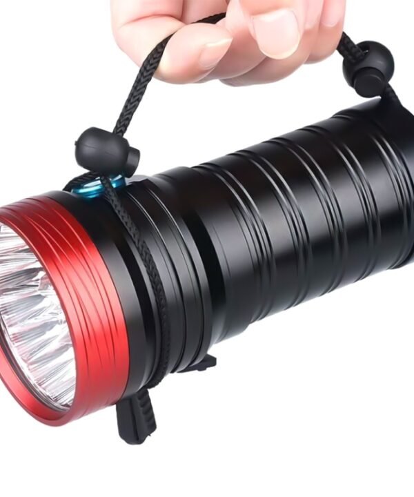 3 Gears, DB18 18xT6, Luminous Flux: 5400lm LED Flashlight, Without Battery