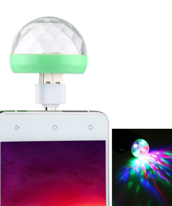 4W RGB USB LED Crystal Magic Ball Stage Light with Micro USB Adapter, with Micro USB Adapter