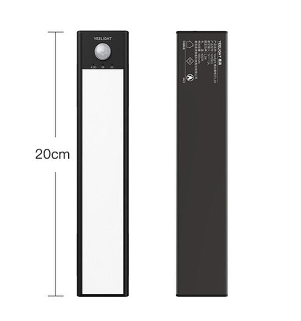 20cm Original Xiaomi Youpin YEELIGHT LED Smart Human Motion Sensor Light Bar Rechargeable Wardrobe Cabinet Corridor Wall Lamps, 20cm