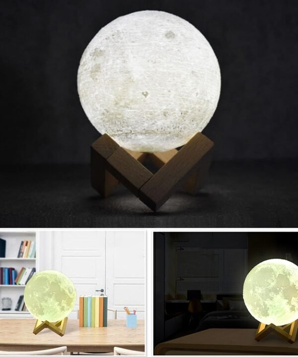 USB Charging LED Energy-saving Night Light with Wooden Holder Base, Touch 2-color(8cm), Touch 7-color(8cm)