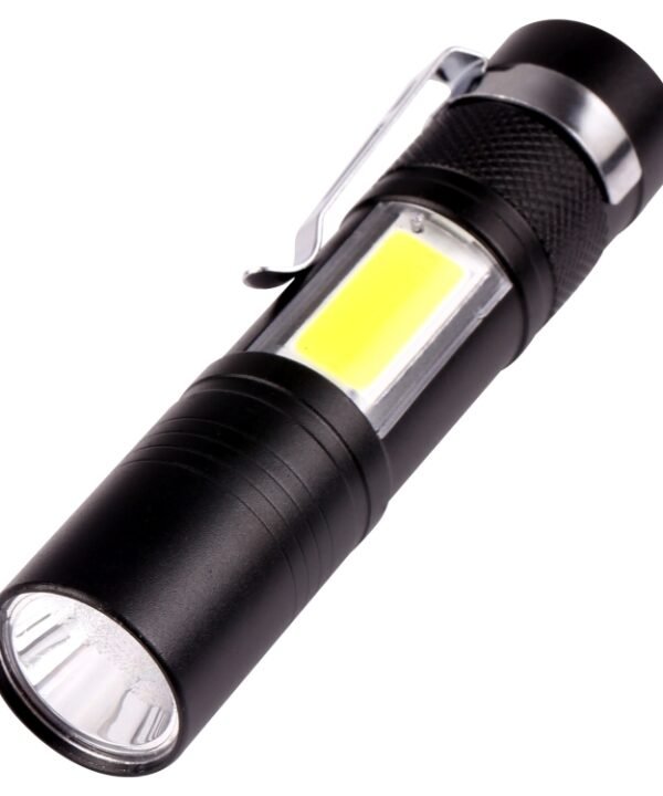 Pocket Flashlight Strong Light 3 Modes USB Rechargeable