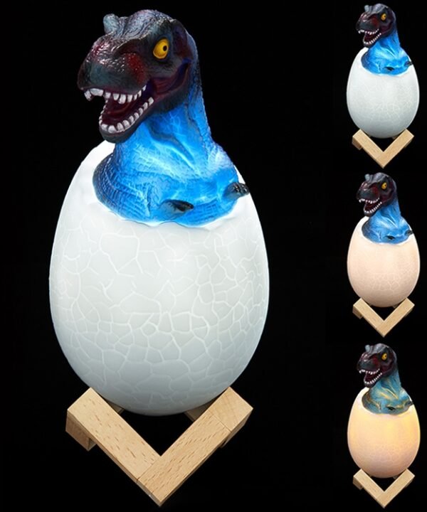 Tyrannosaurus Shape Creative Touch 3D Decorative Night Light, 3-color Patting Version
