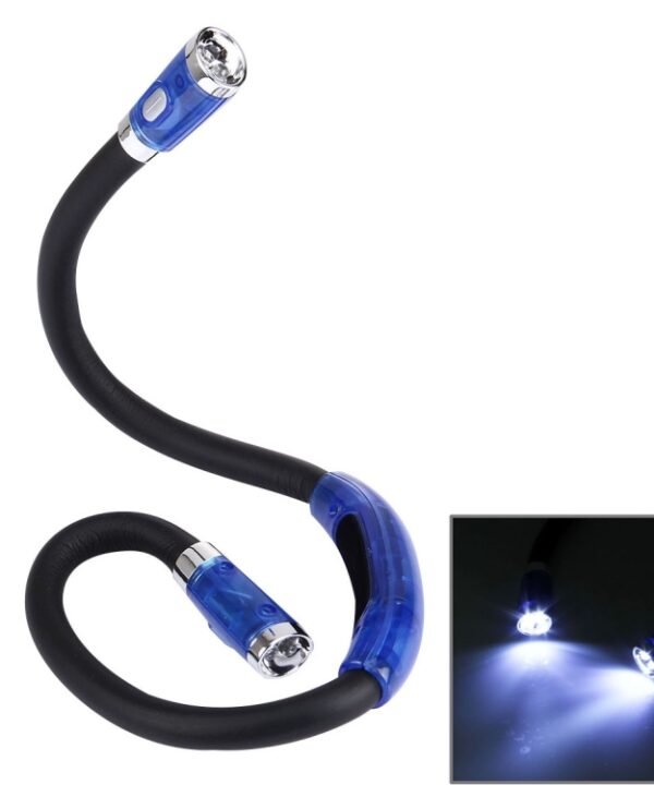 DAMOIL Flexible Eyeshield LED Reading Lights, Creative Double Head Hands-free Neck Stereo Flashlight Working Light Auto Lamp with 4 LED Light & Soft Rubber Grip Neck Pad