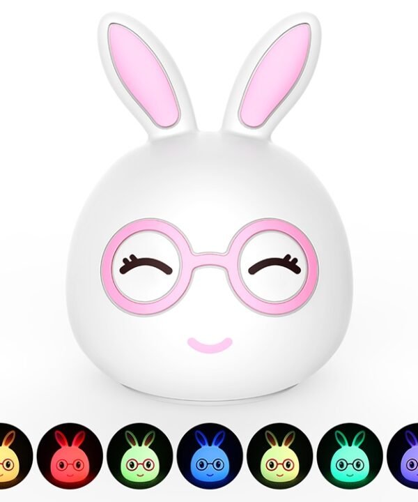 Happy Rabbit Creative Touch 3D LED Decorative Night Light, AAA Battery Version, AAA Battery Version (Pink), AAA Battery Version (Blue)