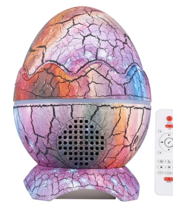 6W Cracked Egg-shaped Remote Control LED Starry Sky Projection Lamp