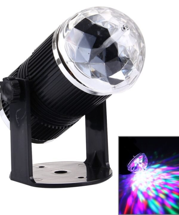 3W Mini Rotating Magic Ball LED Stage Light  EU Plug