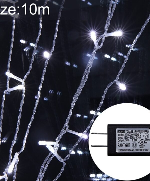 100 LEDs Fairy String Decorative Light with End Joint & 8 Model Functions, US Plug, 10m Warm White, 10m Colorful Light, 10m White Light
