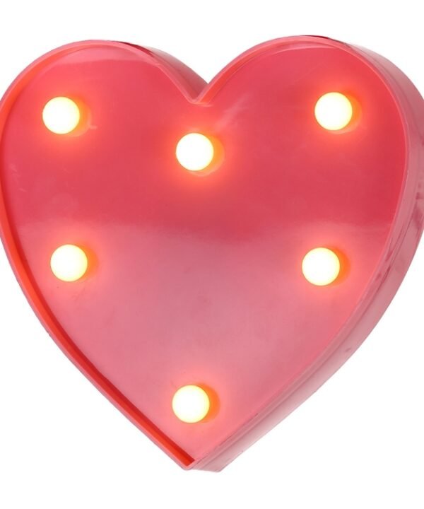 2 x AA Batteries Powered Party Festival Table Wedding Lamp Night Light, Heart(Yellow), Heart(Pink), Heart(Blue), Heart(Red), Heart(White)
