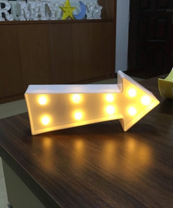 2 x AA Batteries Powered Party Festival Table Wedding Lamp Night Light, Arrow Sign