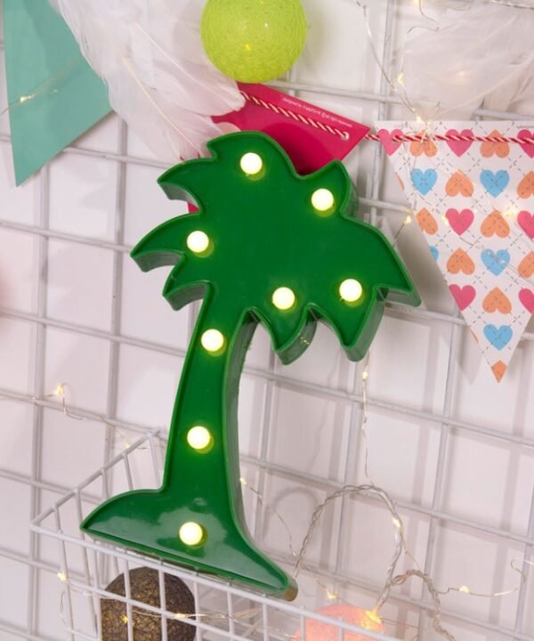 2 x AA Batteries Powered Party Festival Table Wedding Lamp Night Light, Coconut Tree