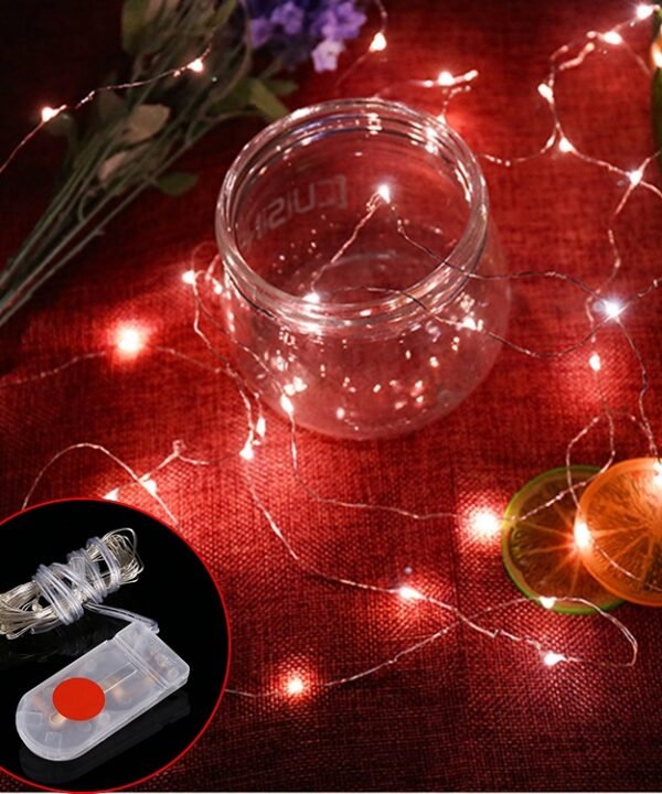 20 LEDs SMD 0603 IP65 Waterproof CR2032 Button Batteries, 2m Red Light, 2m White Light, 2m Warm White, 2m Blue Light, 2m Green Light