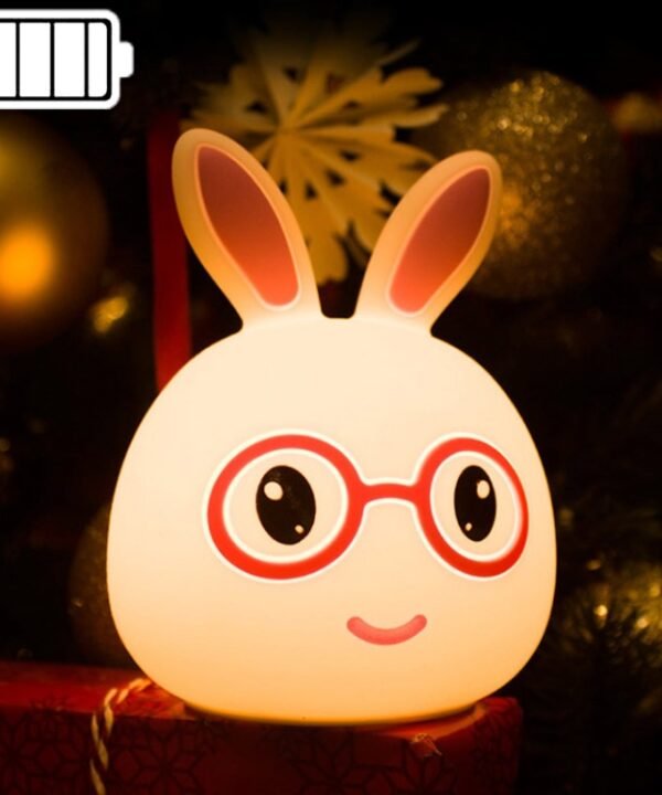 Creative Battery Powered LED Decoration Lamp Novelty Gift, Smile Pink Rabbit/Battery-Powered, Smile Blue Rabbit/Battery-Powered, Happy Pink Rabbit/Battery-Powered, Happy Blue Rabbit/Battery-Powered