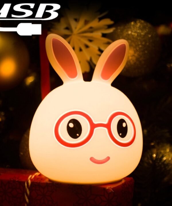 Creative USB Charging LED Decoration Lamp Novelty Gift , Smile Pink Rabbit/USB Charging, Smile Blue Rabbit/USB Charging, Happy Pink Rabbit/USB Charging, Happy Blue Rabbit/USB Charging