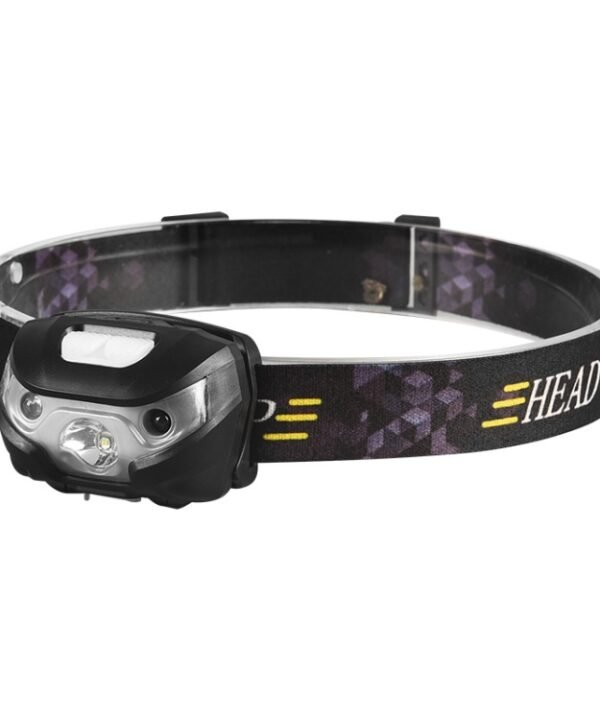 5W 4-Modes Waterproof White Light LED Head Lamp 140LM Outdoor Mini USB Charging Body Motion Sensor with USB Cable