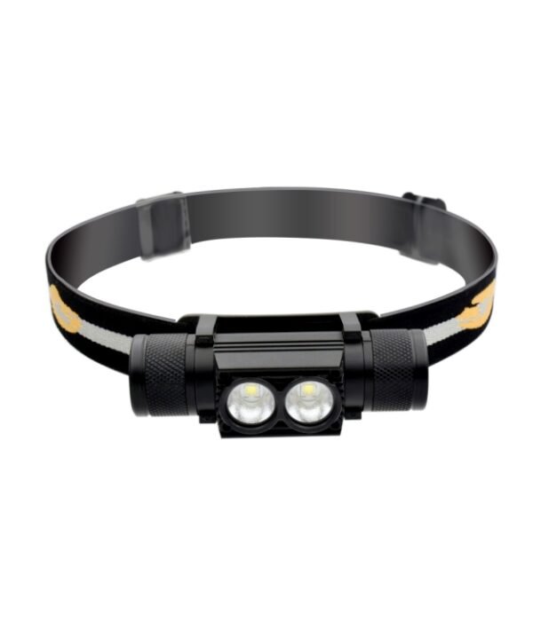 D25 10W 2 x XML-2 IPX6 Waterproof Headband Light, 2400 LM USB Charging Adjustable Outdoor LED Headlight