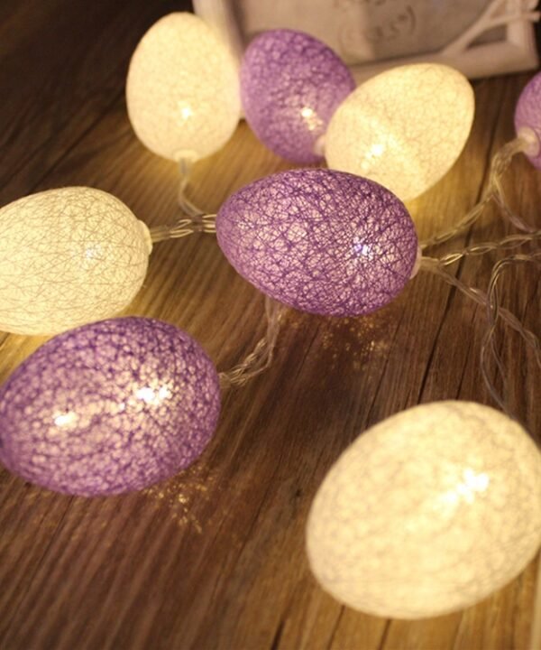 3.5m 110V 20 LEDs Cotton Thread Colour Egg Lamp String Easter Holiday Party Household Decorative Light, 3.5m 110V