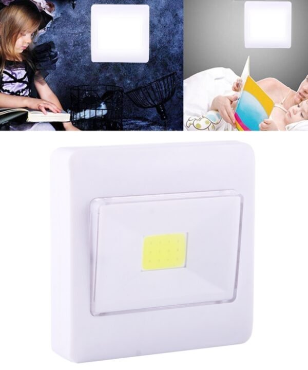 Mini White Light COB LED Wall Light , Switch Night Light Lamp