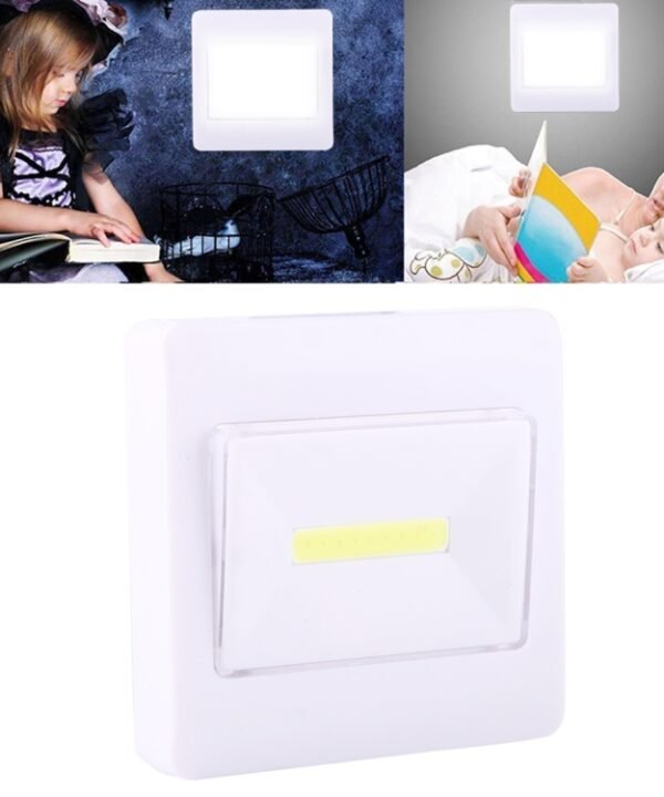 Mini White Light COB LED Wall Light , Switch Night Light Lamp