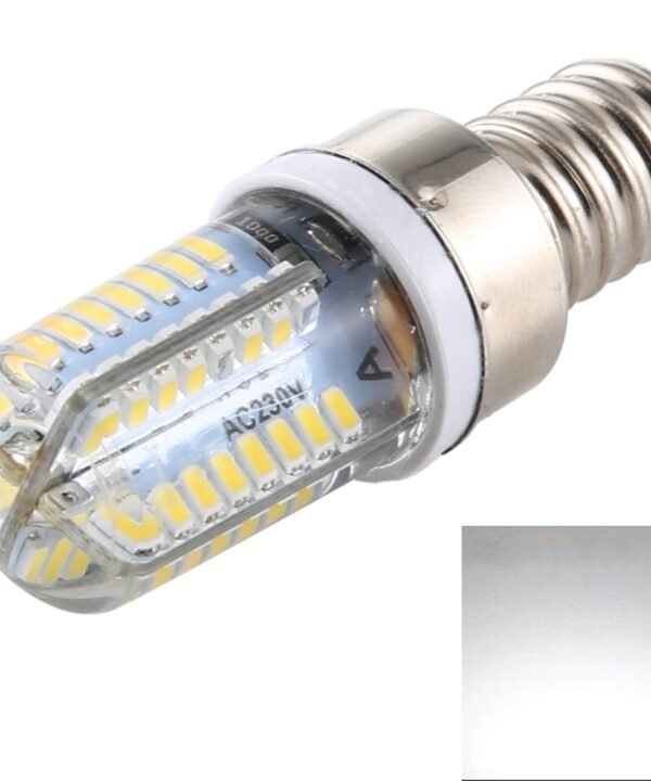 E12 SMD 3014 64 LEDs Dimmable LED Corn Light, AC 220V, E12