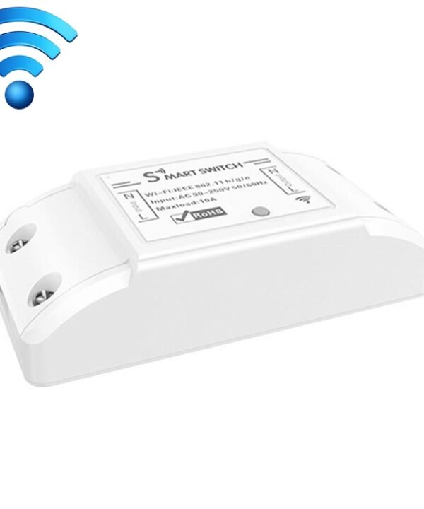 10A Single Channel WiFi Smart Switch Wireless Remote Control Module Works with Alexa & Google Home, AC 90-250V