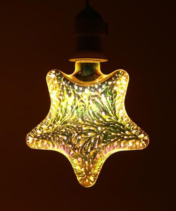 2700K 48 LEDs SMD 2835 Vintage Atmosphere Decoration Art Lamp, AC 85-265V, Star Shape