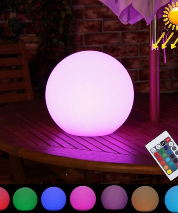 Floating Garden Changing Colorful LED Light  with 0.8W Monocrystalline Silicon Solar Panel & Remote Control