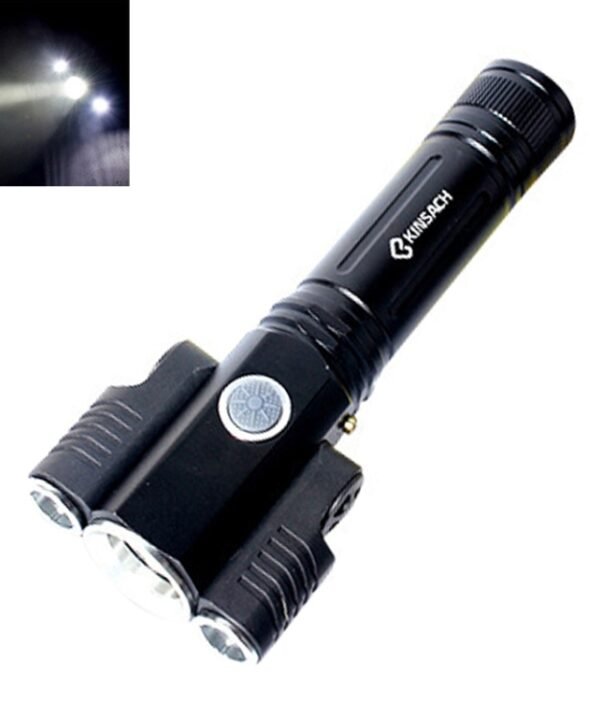 KS-739 USB Charging Waterproof T6+XPE Fixed Focus LED Flashlight with 4-Modes