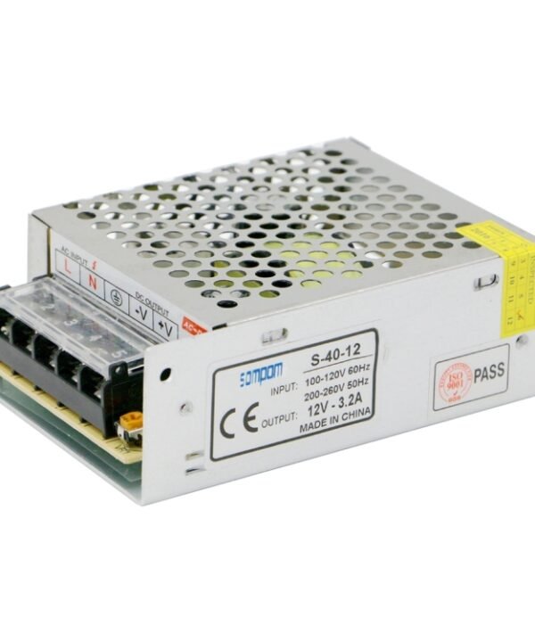 SOMPOM S-40-12 40W 12V 3.2A Iron Shell Driver LED Light Strip Lighting Monitor Power Supply