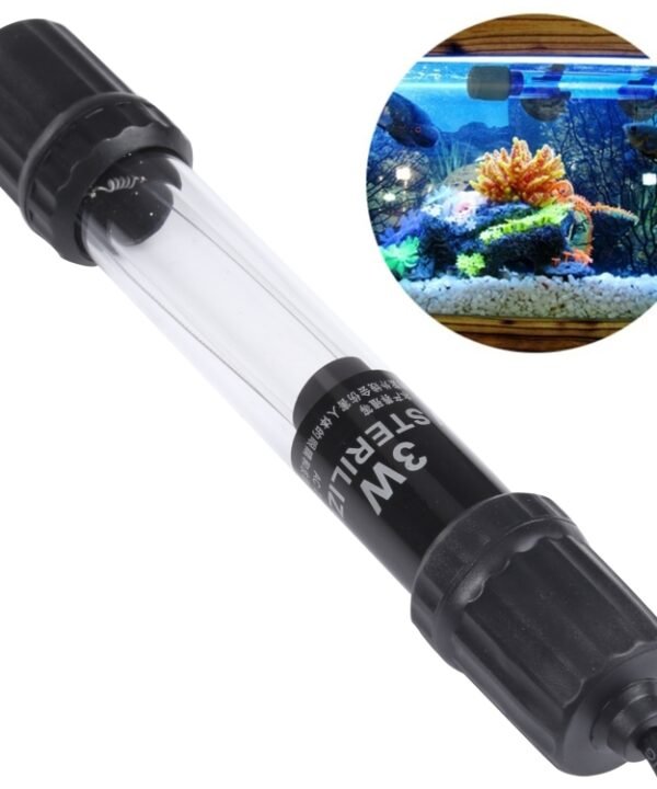 UV-003 3W Ultraviolet Germicidal Lamp Disinfection Light for Aquarium, EU Plug
