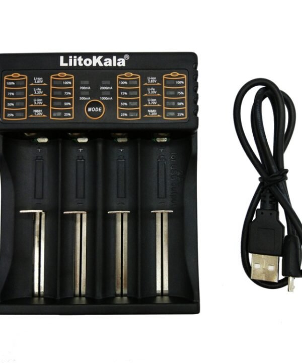 LiitoKala lii-402 4 In 1 Lithium Battery Charger for Li-ion IMR 18650, 18490, 18350, 17670, 17500, 16340(RCR123), 14500, 10440