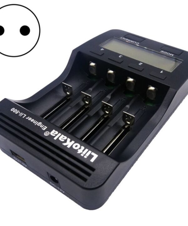 LiitoKala lii-500 Lithium Battery Charger for Li-ion IMR 18650, 26650, 16340, 14500, 10440, 18500, EU Plug