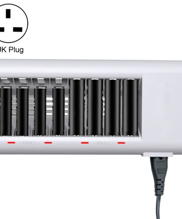 100-240V 8 Slot Battery Charger for AA & AAA Battery, UK Plug