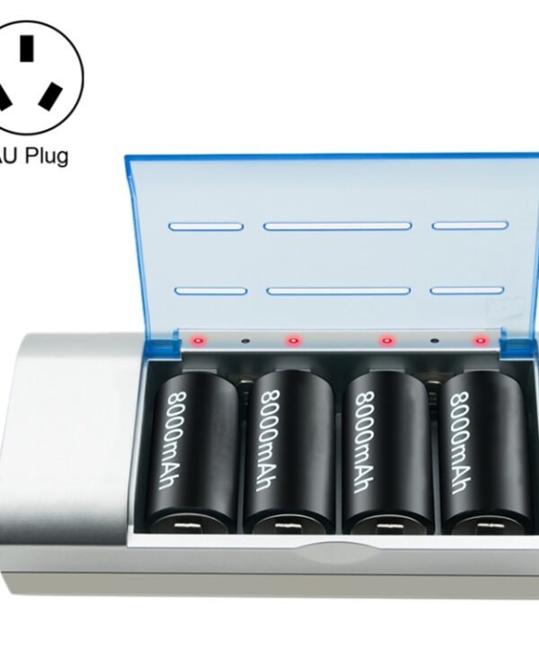 AC 100-240V 4 Slot Battery Charger for AA & AAA & C / D Size Battery, AU Plug