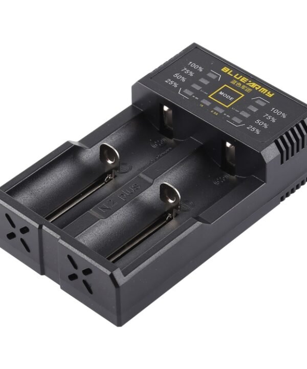 N2 PLUS Micro USB Smart Battery Charger with Indicator Light for 26650, 18650,18500, 14500, 16340(RCR123) IMR / Li-on Battery or AA, AAA, AAAA, C Ni-MH / Ni-Cd Battery