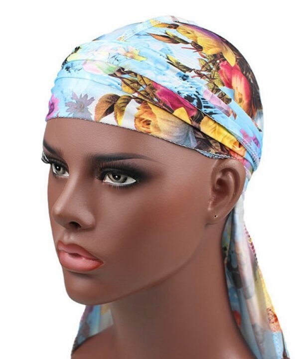 b-2 High Elastic Printing Long-tailed Pirate Hat Headkerchief Chemotherapy Cap