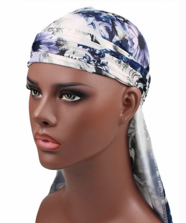 b-4 High Elastic Printing Long-tailed Pirate Hat Headkerchief Chemotherapy Cap
