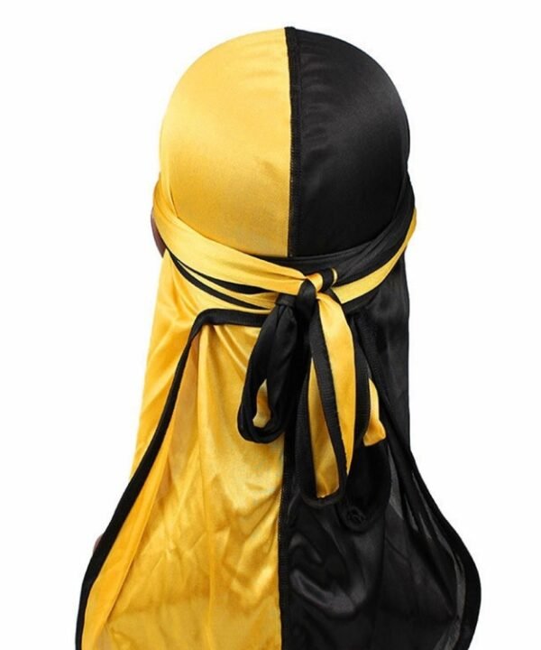 Double-coloured Silk Satin Long-tailed Pirate Hat Turban Cap Chemotherapy Cap