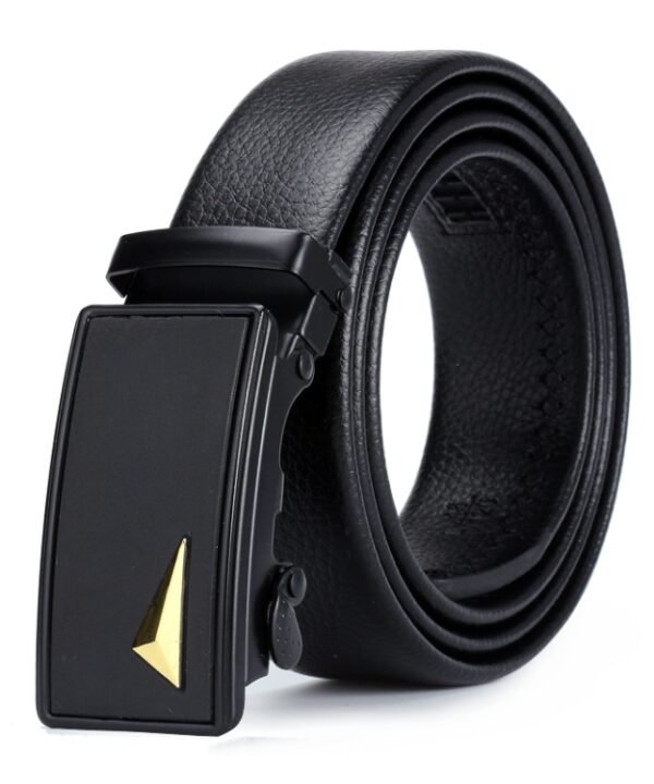 Dandali GD816 Men Business Automatic Buckle Double Edge Wrapping Leather Belt Waistband, Size: 120cm